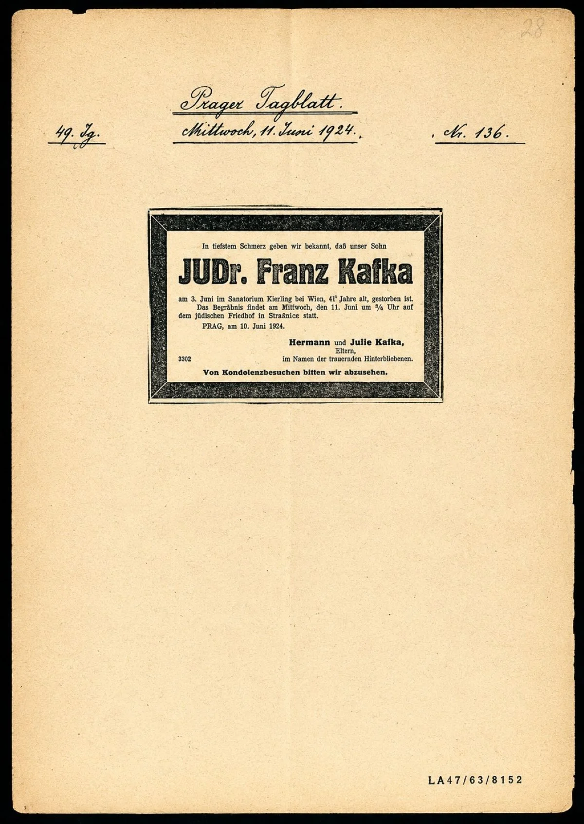 Franz Kafka, 102 años después: el futuro escrito en tiempo pasado. Max Brod y Milena Jesenská ante el profeta de Praga